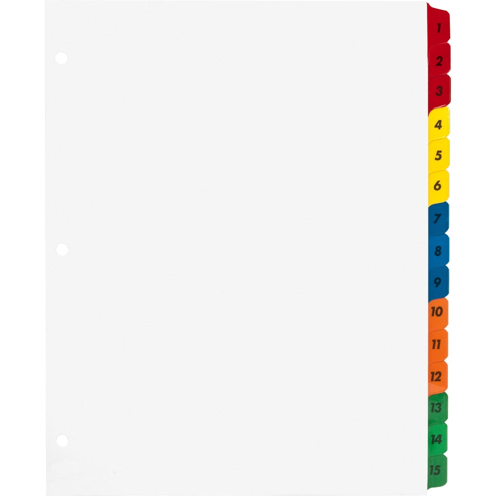 Sparco Quick Index Dividers With Table Of Contents Page, 1-15