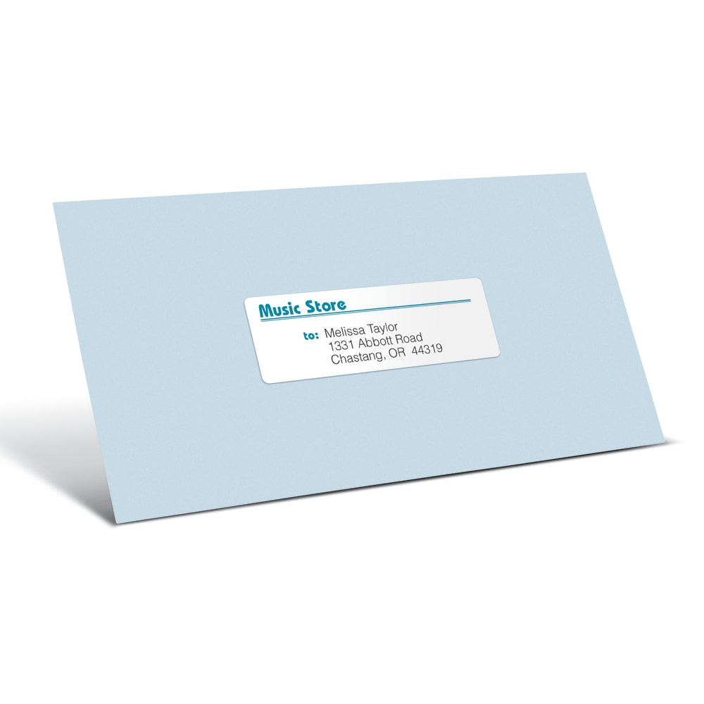 Office Depot Brand Inkjet/Laser Address Labels, Rectangle, 1 1/3in x 4in, White, Pack Of 350