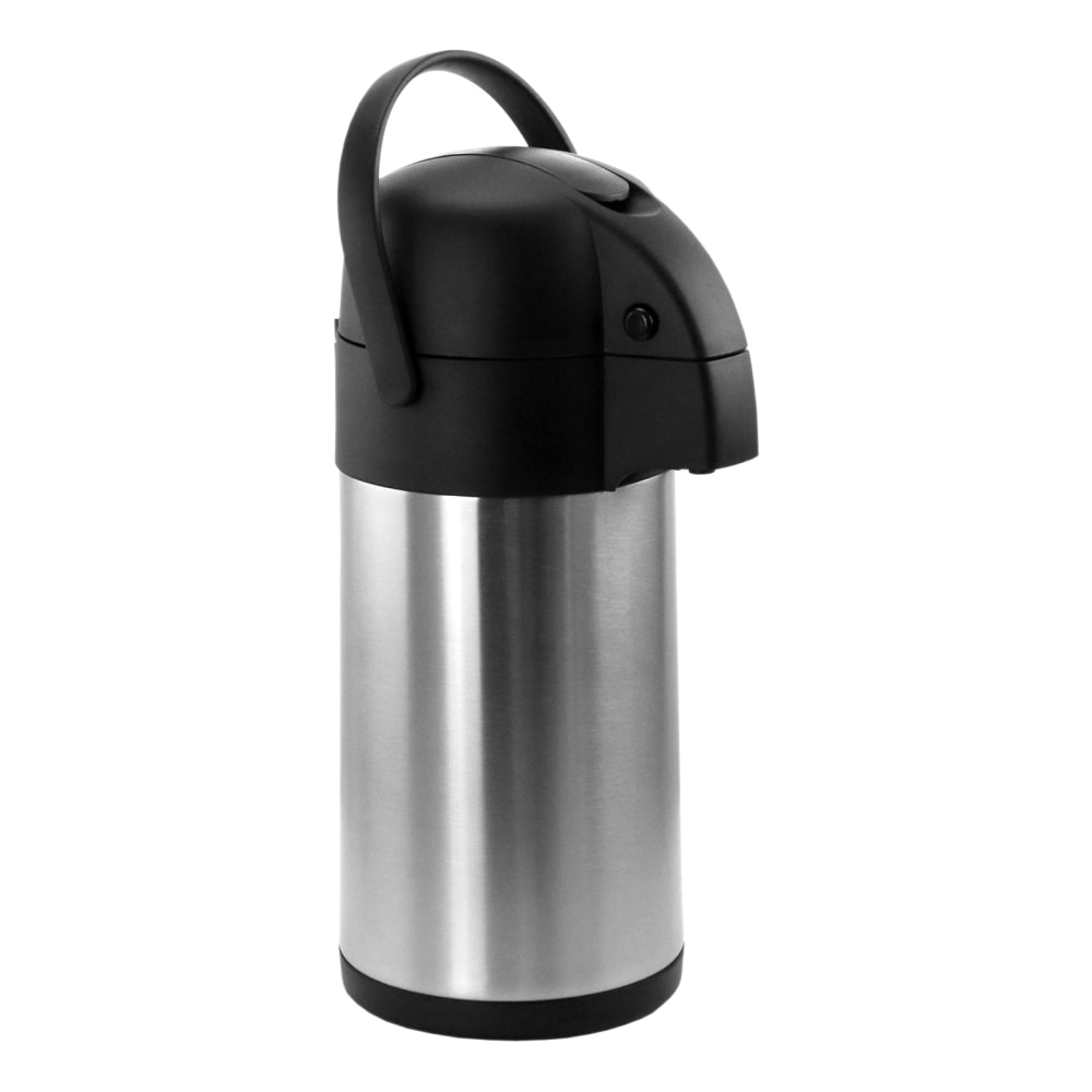 MegaChef 3 L Stainless-Steel Airpot Hot Water Dispenser for Coffee and Tea, Silver/Black