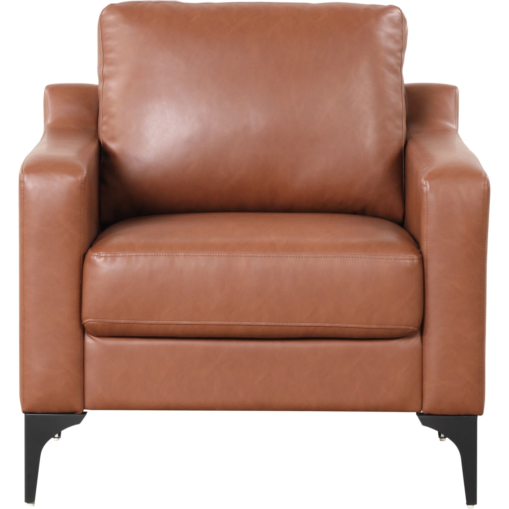 Lifestyle Solutions Serta Florence Faux Leather Guest Chair, Brown