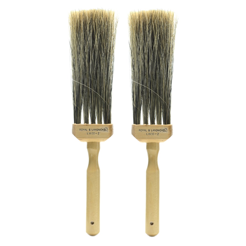 Royal & Langnickel Faux Bristle Flogging Brush, Size 2, Synthetic Bristle, Natural Brown