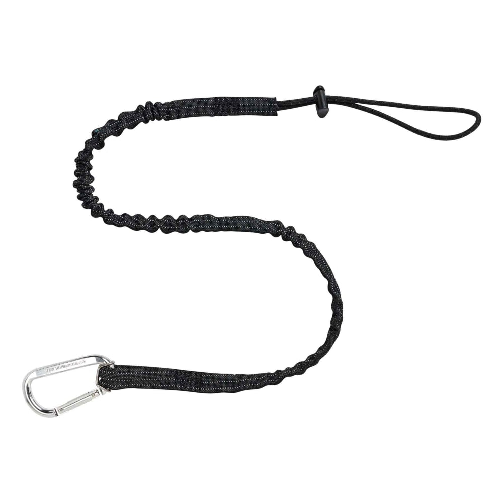 Ergodyne Squids 3100-BULK Single Carabiner Tool Lanyards, Black, Pack Of 10 Lanyards