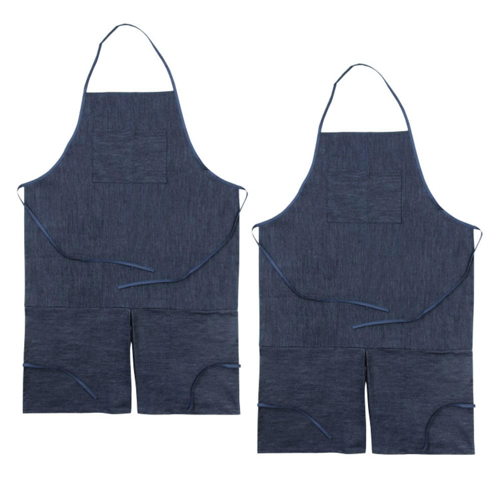 Pacon Creativity Street Adult Aprons, 27-1/2in x 41in, Denim Blue, Set Of 2 Aprons