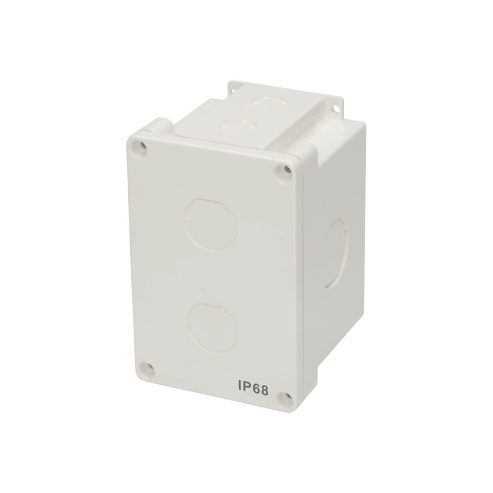 Tripp Lite Waterproof Electrical Junction Box - Cat5e/6, Surface Mount, Industrial, Single Gang, IP68, TAA, 2 Cutouts - Cable junction box - surface mountable - white - 1-gang - TAA Compliant