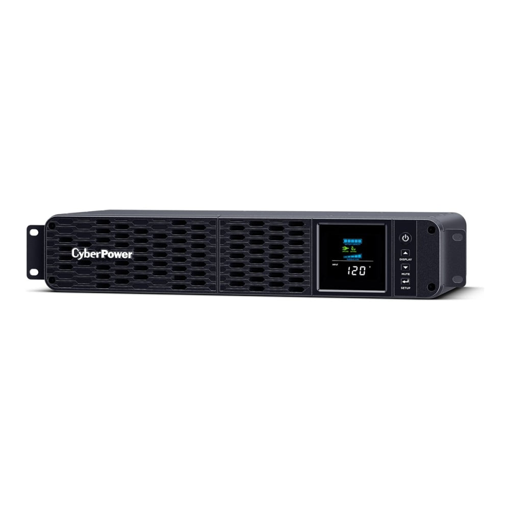 CyberPower PFC Sinewave Series CP1500PFCRM2U - UPS (rack-mountable) - AC 120 V - 1000 Watt - 1500 VA - 9 Ah - USB, serial - output connectors: 8 - 2U - black