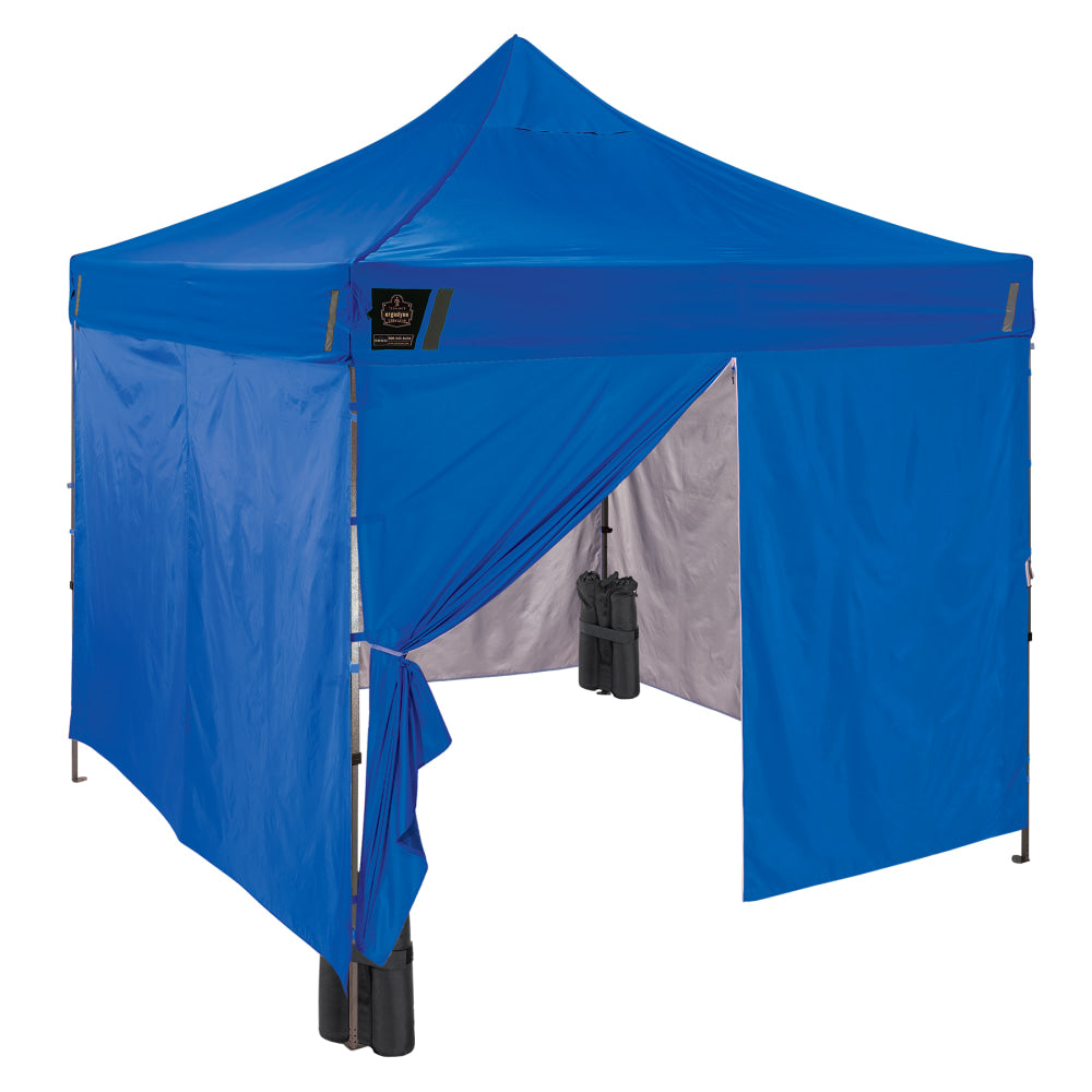 Ergodyne SHAX 6053 Enclosed Pop-Up Tent Kit, 10ft x 10ft, Blue