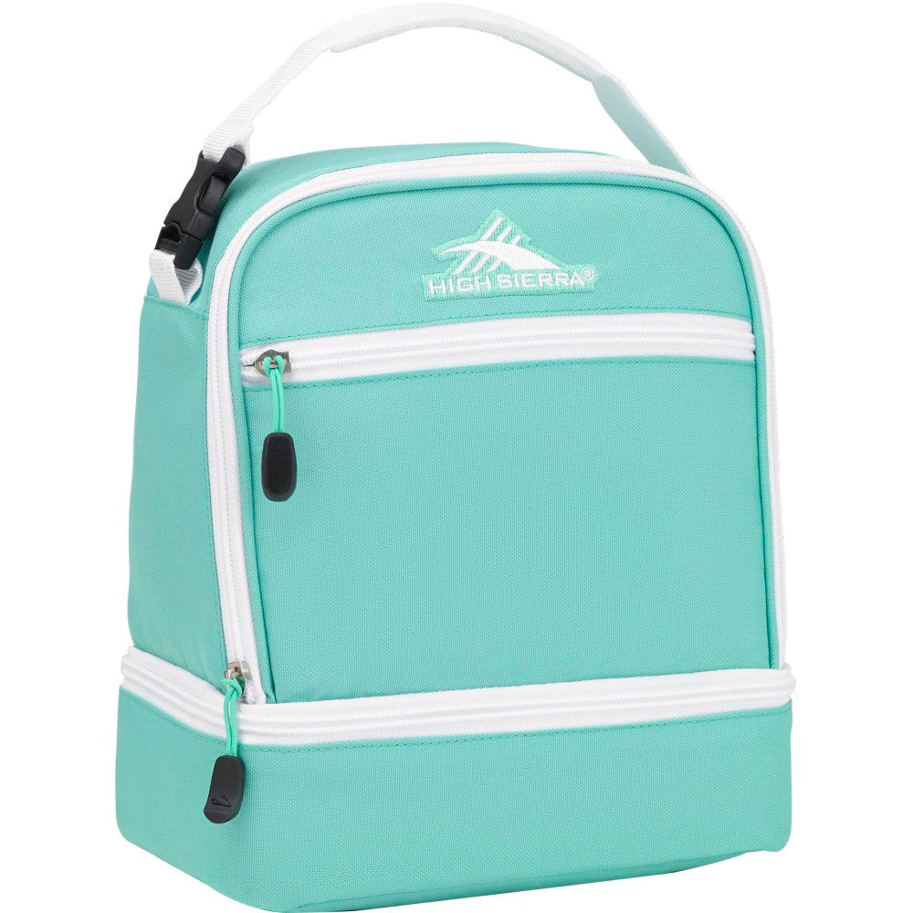 High Sierra Stacked Compartment Lunch Box, 9-7/16in x 8-1/8in x 5-5/16in, Aqua