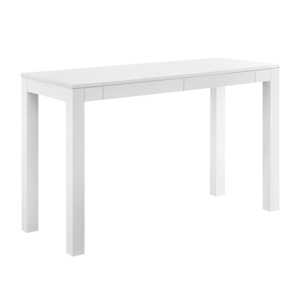 Ameriwood Home Large Parsons 48inW Writing Desk With 2 Drawers, White