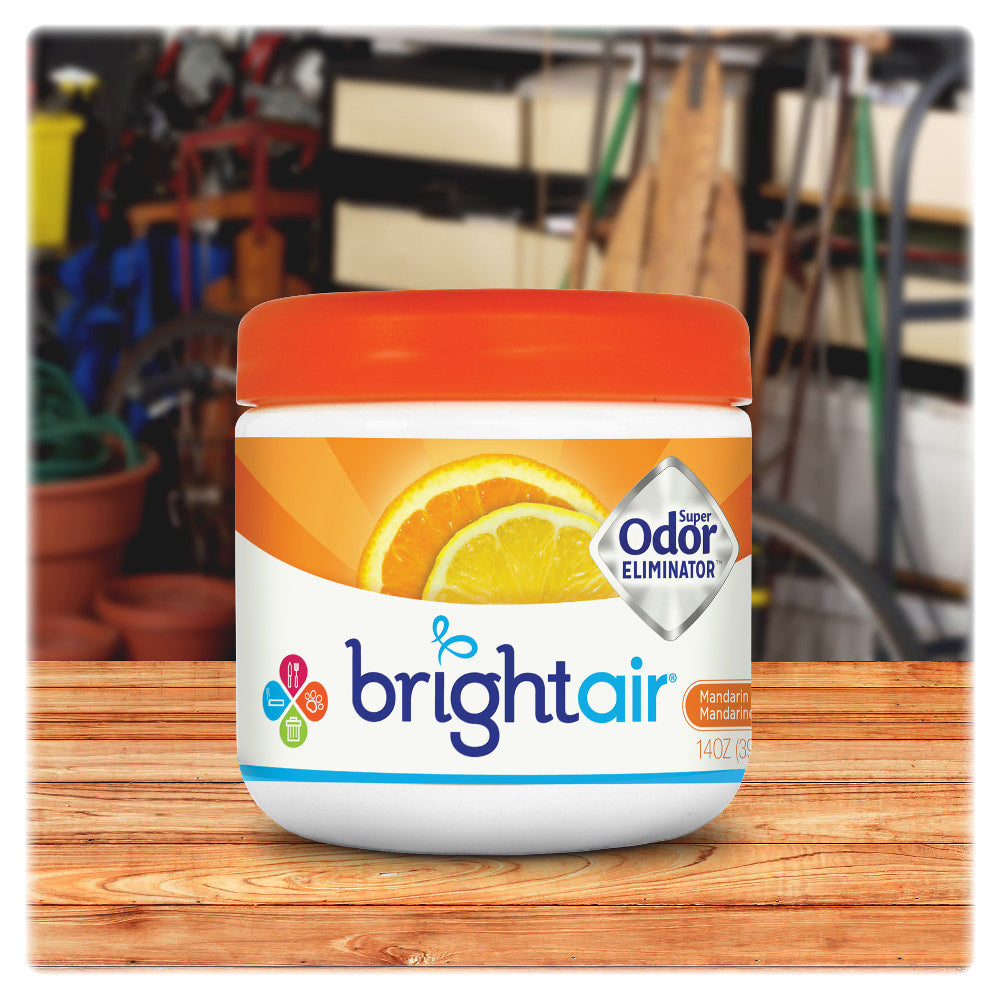 BRIGHT Air Super Odor Eliminator Gel, 14 Oz., Mandarin Orange & Fresh Lemon