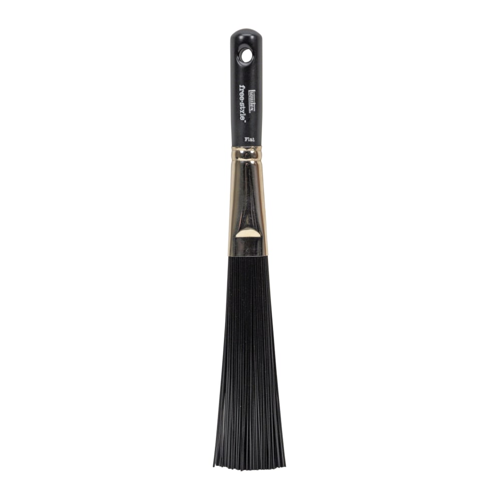 Liquitex Free-Style Large-Scale Paint Brush, Synthetic, Flat Splatter-Cut, Short Handle, Black