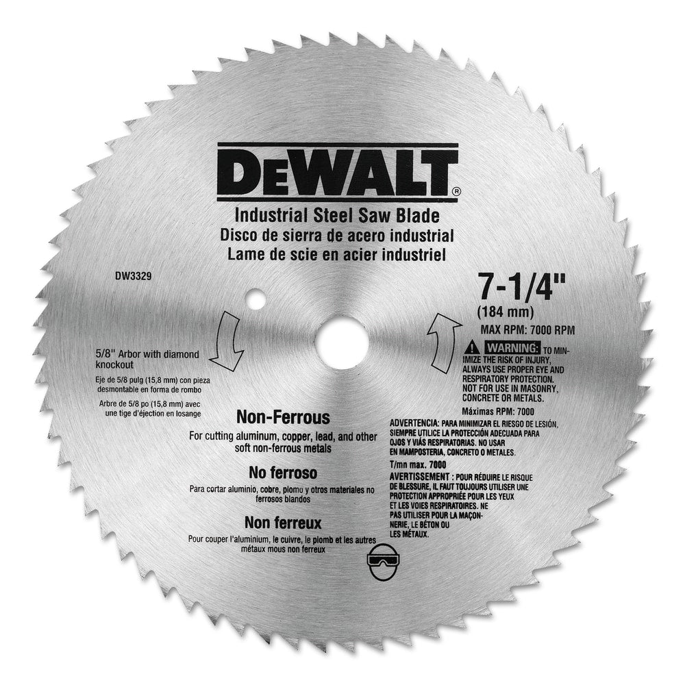 Steel Circular Saw Blades, 7 1/4 in, 68 Teeth