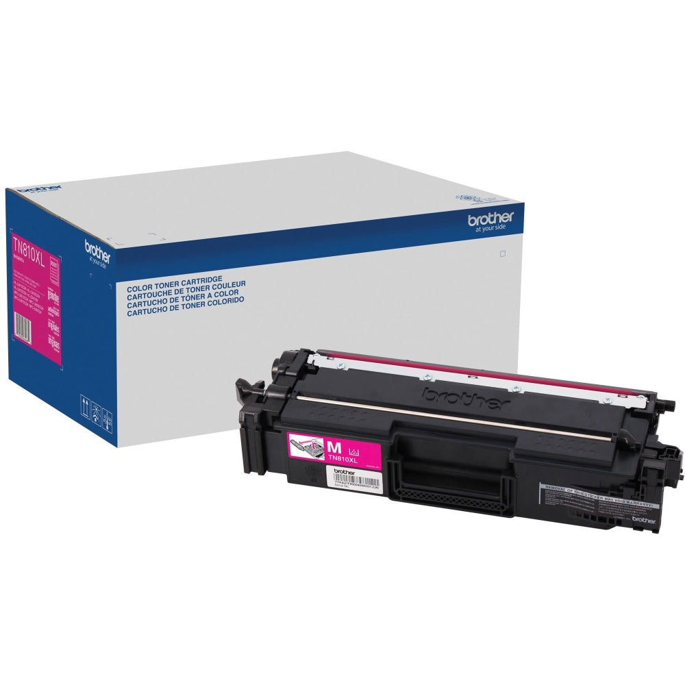 Brother TN810XLM Original High Yield Laser Toner Cartridge - Magenta - 1 Each - 9000 Pages