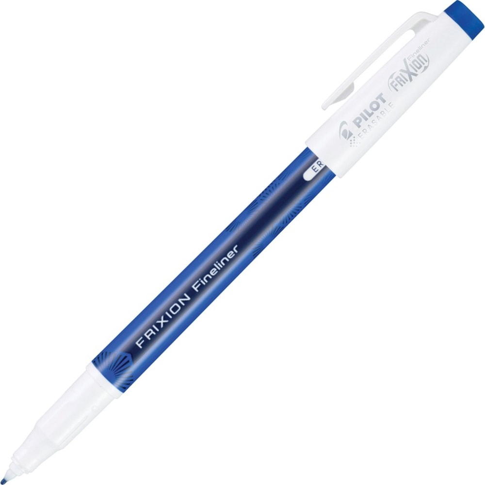 FriXion Fineliner Erasable Marker Pens - Fine Pen Point - 0.6 mm Pen Point Size - Blue Gel-based Ink - 1 Dozen