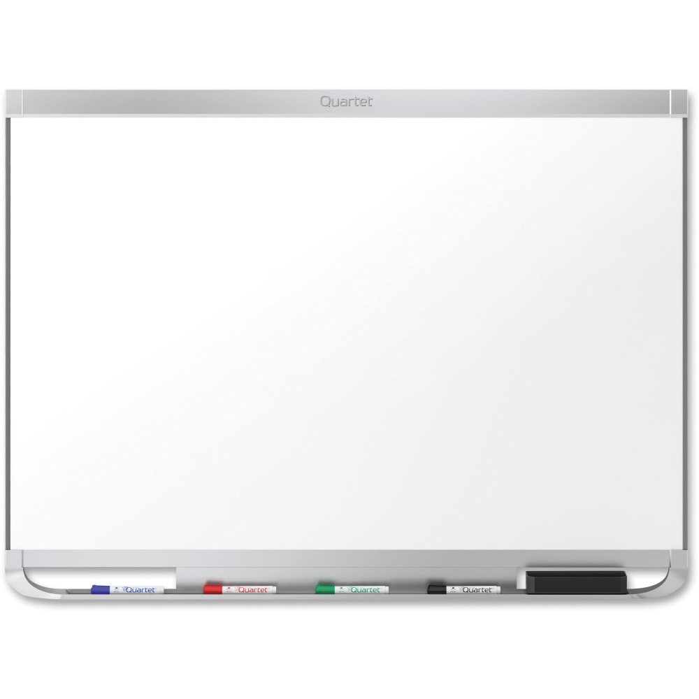 Quartet Prestige 2 DuraMax Porcelain Magnetic Dry-Erase Whiteboard, 48in x 72in, Aluminum Frame With Silver Finish