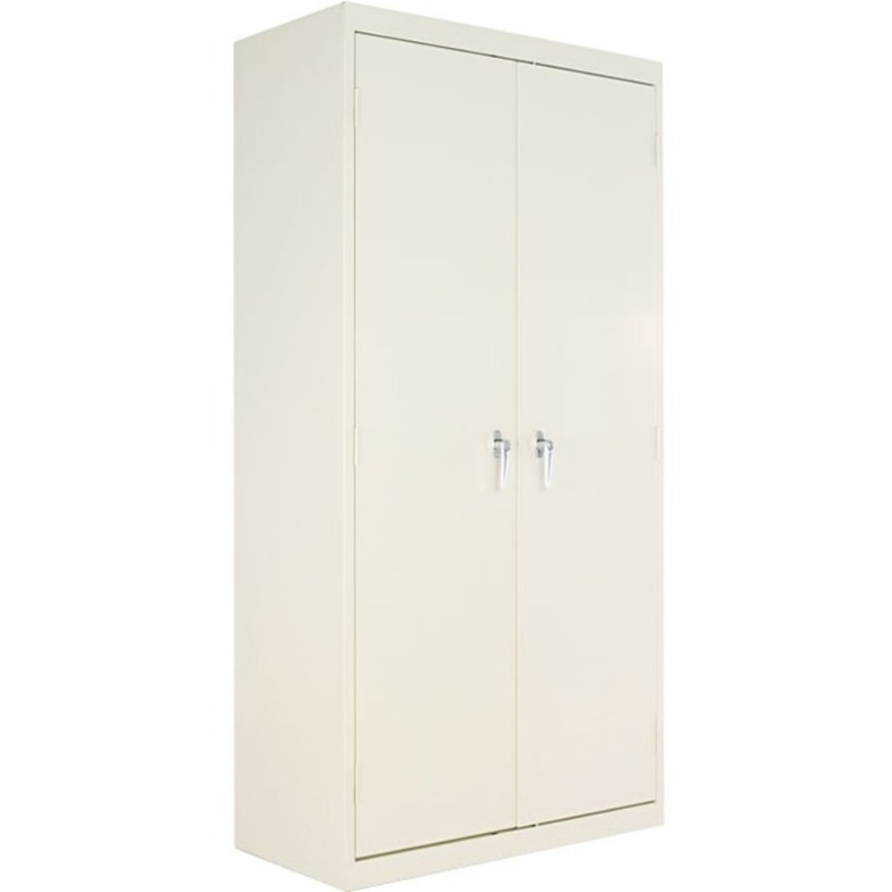 Alera Steel Storage Cabinet, 5 Adjustable Shelves, 72inH, Putty