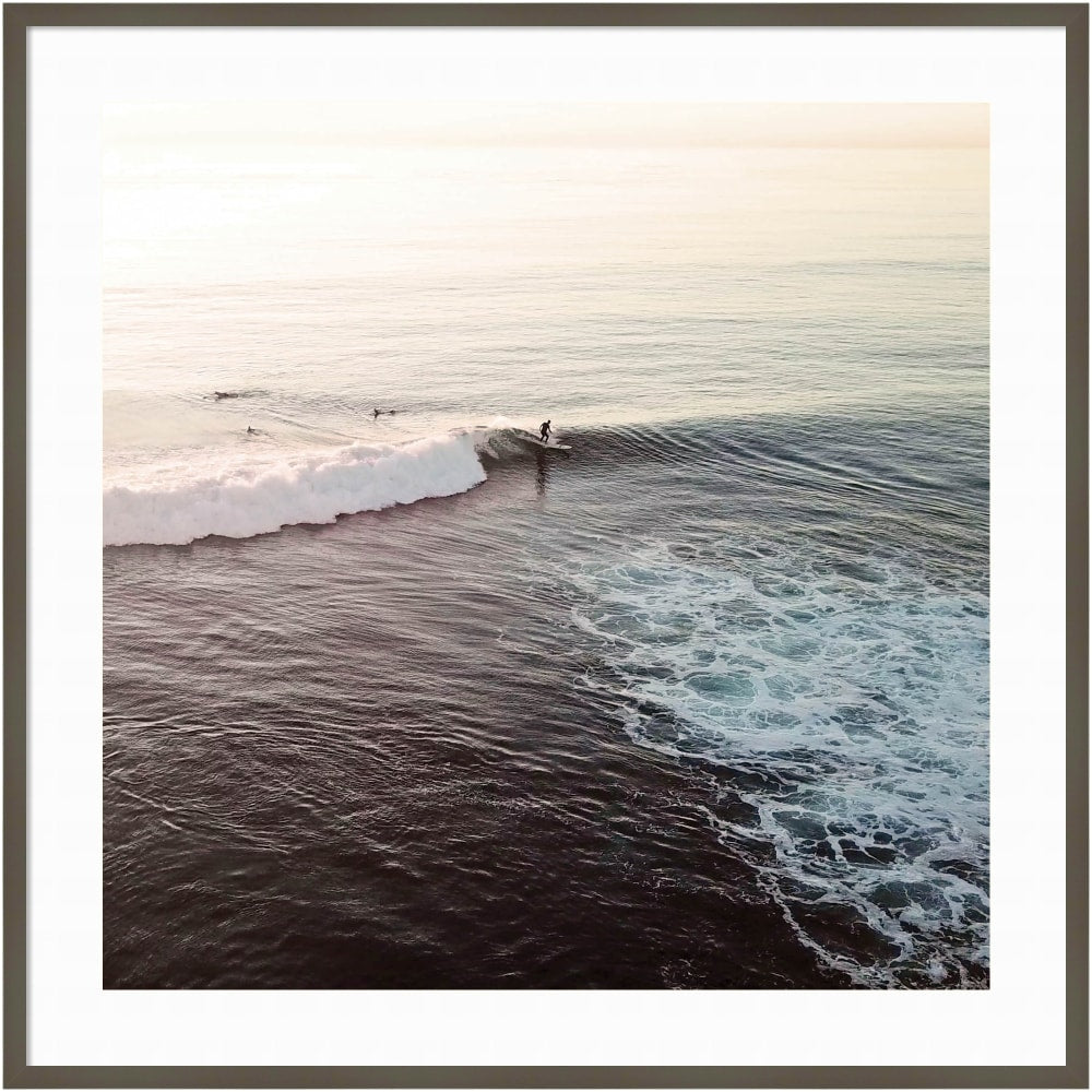 Amanti Art La Jolla 1 Square by Rachel Dowd Wood Framed Wall Art Print, 41inW x 41inH, Gray