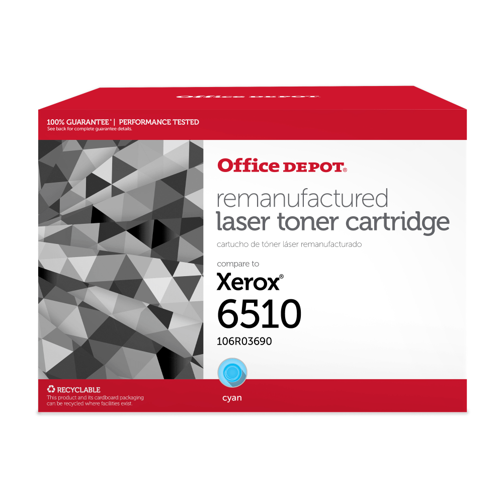 Office Depot Remanufactured Cyan Extra-High Yield Toner Cartridge Replacement For Xerox 6510, OD6510C