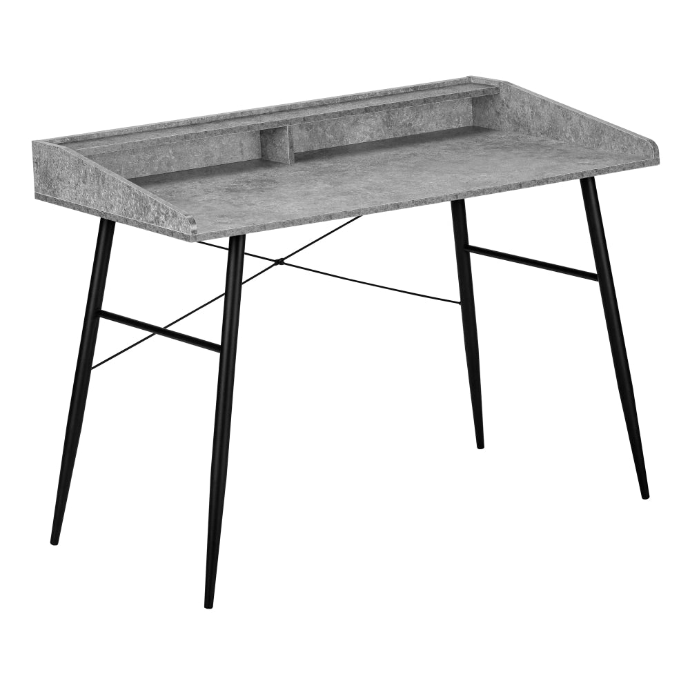 Monarch Specialties Len 48inW Computer Desk, Gray/Black