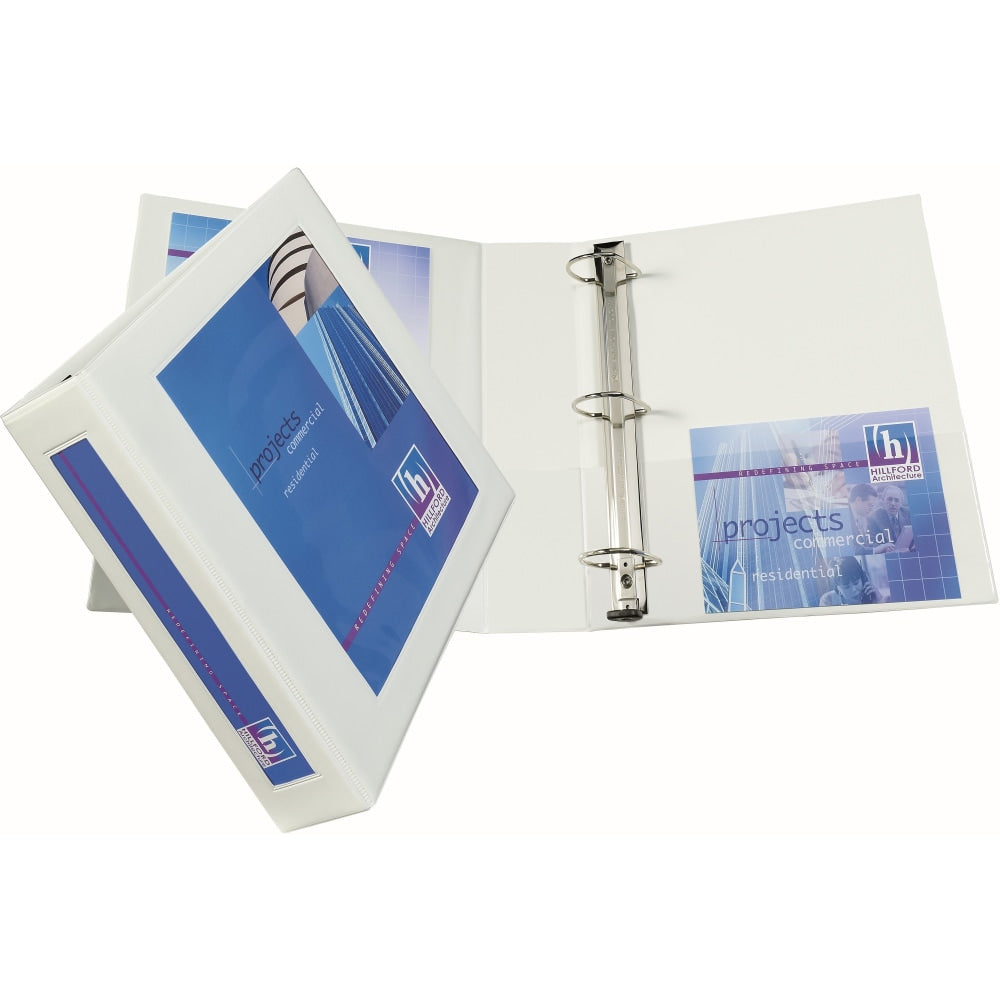 Avery Frame View Heavy-Duty 3-Ring Binder With Locking One-Touch EZD Rings, 2in D-Rings, White