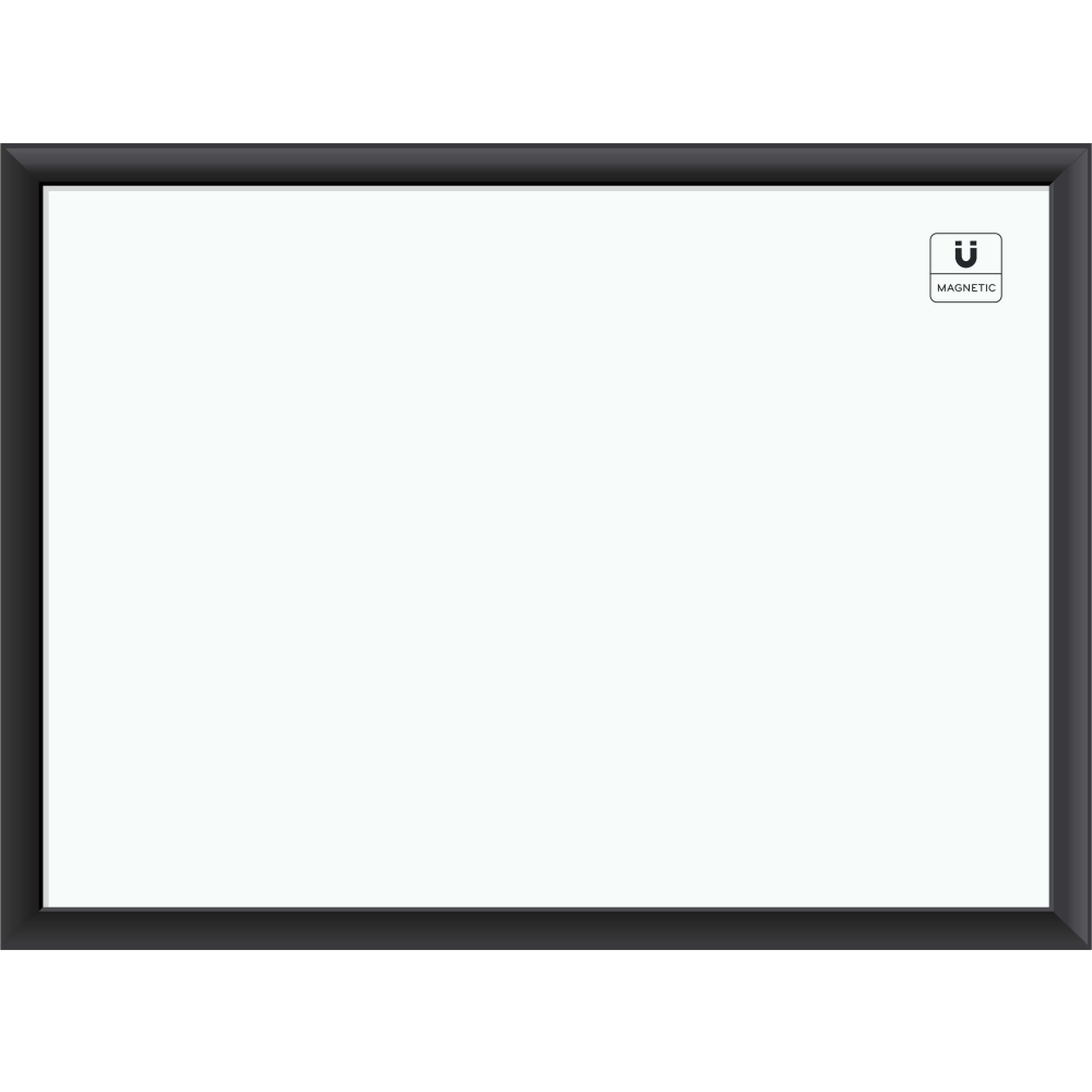 U Brands Magnetic Dry-Erase Whiteboard, 23in x 17in, Aluminum Frame With Black Finish