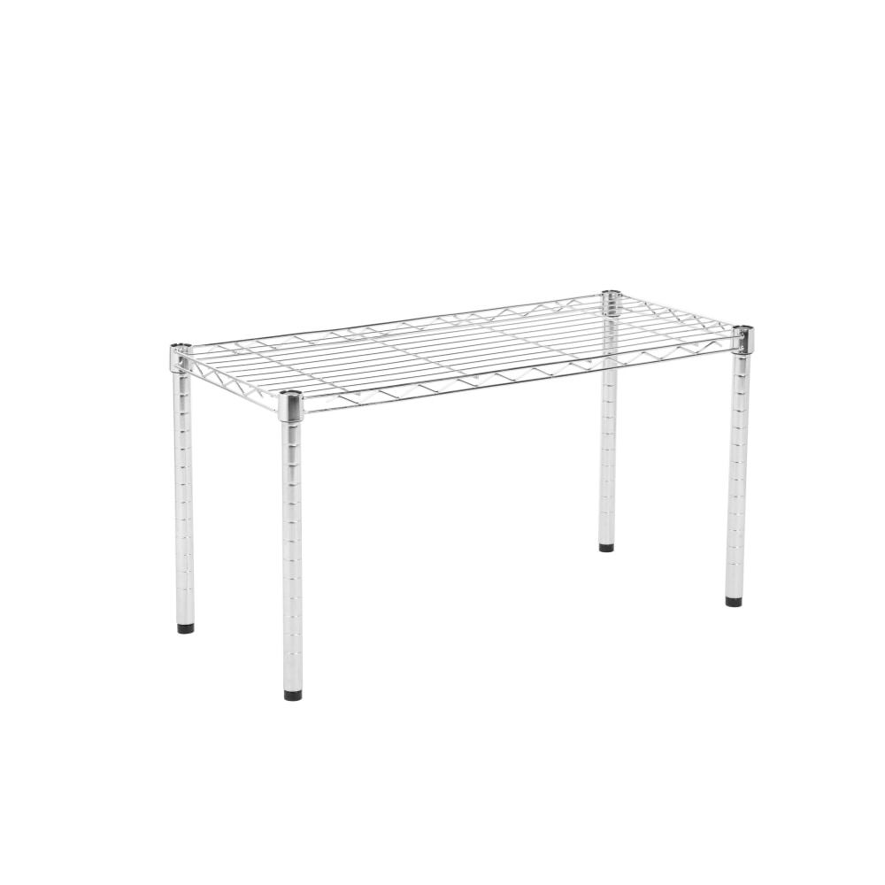 Honey-Can-Do Urban Wire 30inD Shelving Table, Chrome