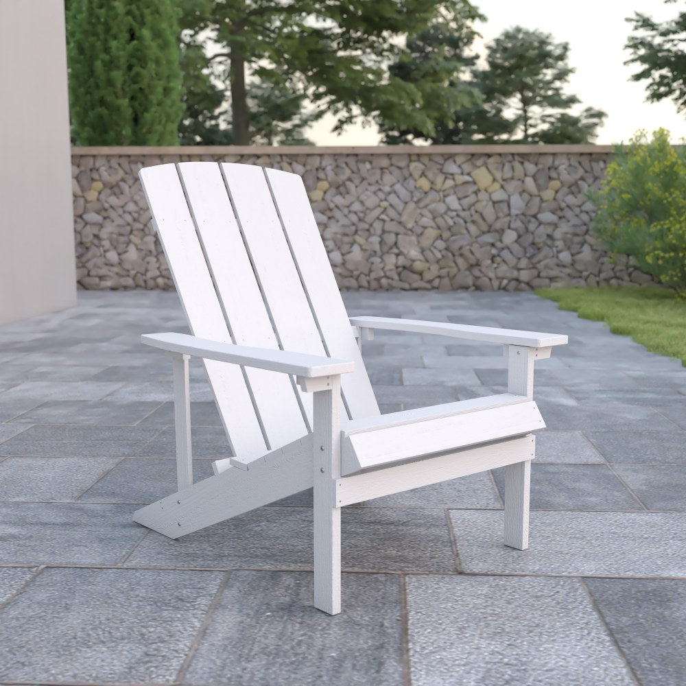 Flash Furniture Charlestown All-Weather Adirondack Chair, White