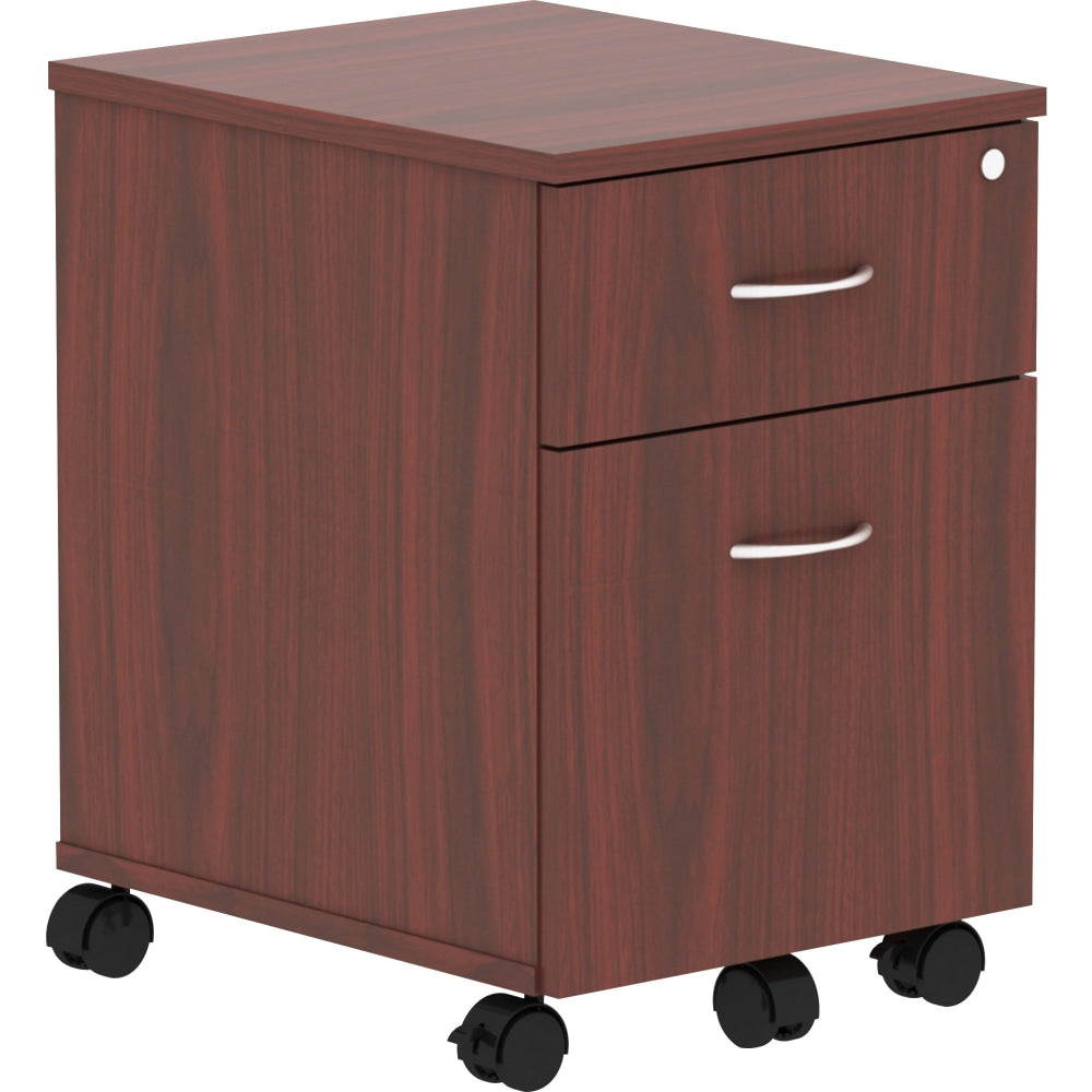 Lorell Relevance 2-Drawer Mobile File Cabinet For Computer Desk, Mahogany