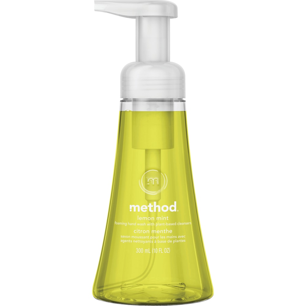 Method Antibacterial Foam Gel Hand Wash Soap, Lemon Mint, 10 Oz Bottle