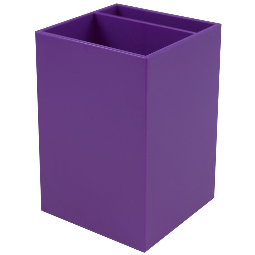 JAM Paper Pen Holder, 3-7/8inH x 2-3/4inW x 2-3/4inD, Purple