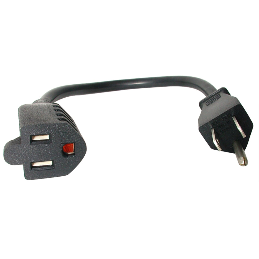 StarTech.com 1ft (0.3m) Short Extension Cord, NEMA5-15R to NEMA5-15P Black Extension Cord, 13A 125V, 16AWG, Computer Power Extension Cable