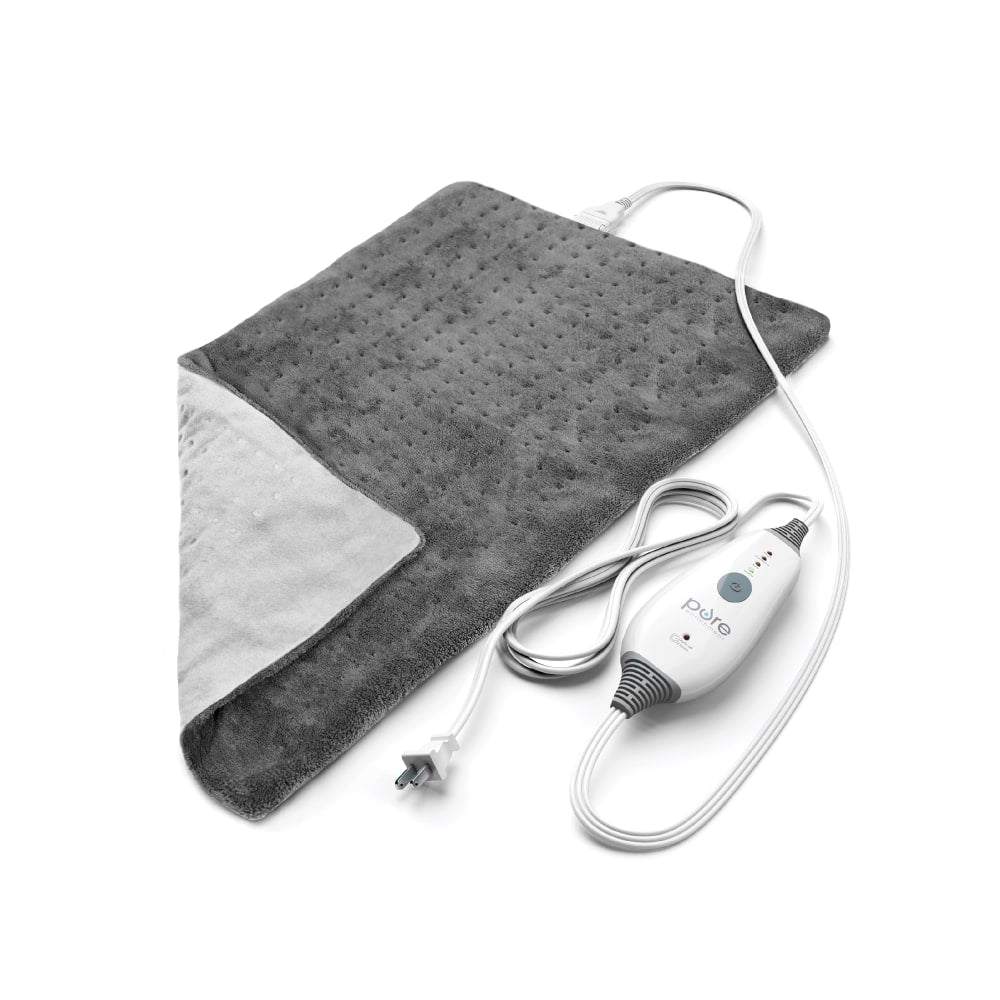 Pure Enrichment PureRelief Deluxe Heating Pad, 11-1/2in x 23-1/2in, Gray