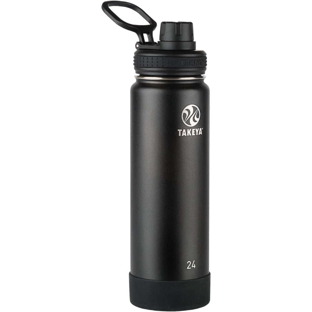 Takeya Actives Spout Reusable Water Bottle, 24 Oz, Onyx