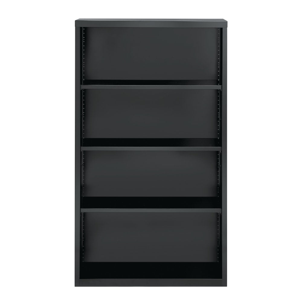 Hirsh 60inH 4-Shelf Metal Bookcase, Charcoal