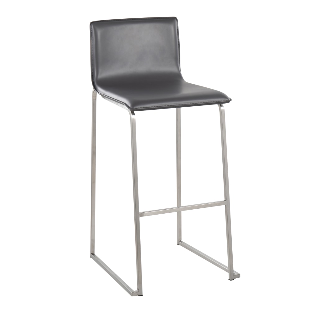 LumiSource Mara Bar Stools, Silver/Gray, Set Of 2 Stools