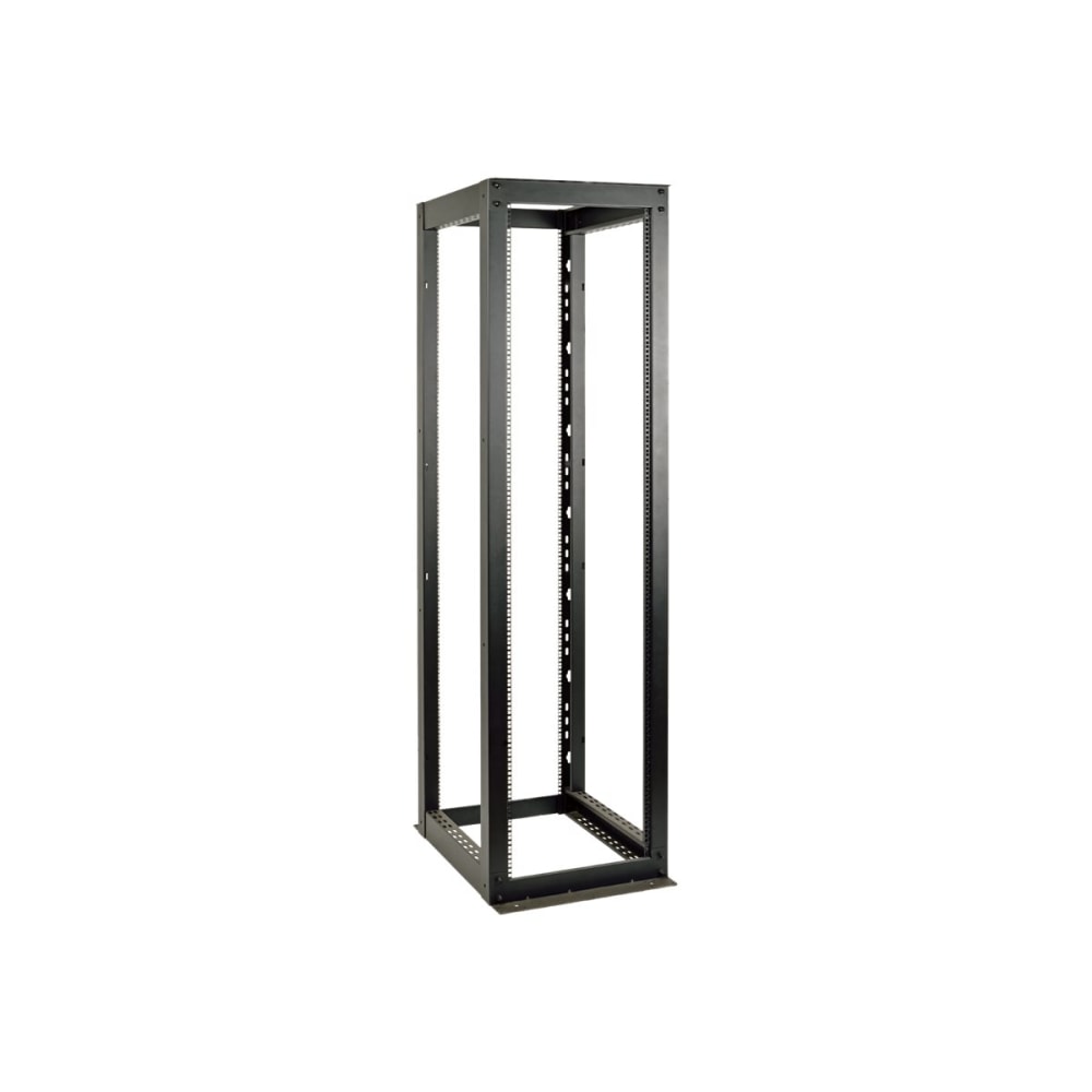 Tripp Lite 48U 4-Post Open Frame Rack Cabinet Heavy Duty 3000lb Capacity - 48U Rack Height x 19in Rack Width x 35.25in Rack Depth - Black Powder Coat - Cold-rolled Steel (CRS) - 3000 lb Dynamic/Rolling Weight Capacity