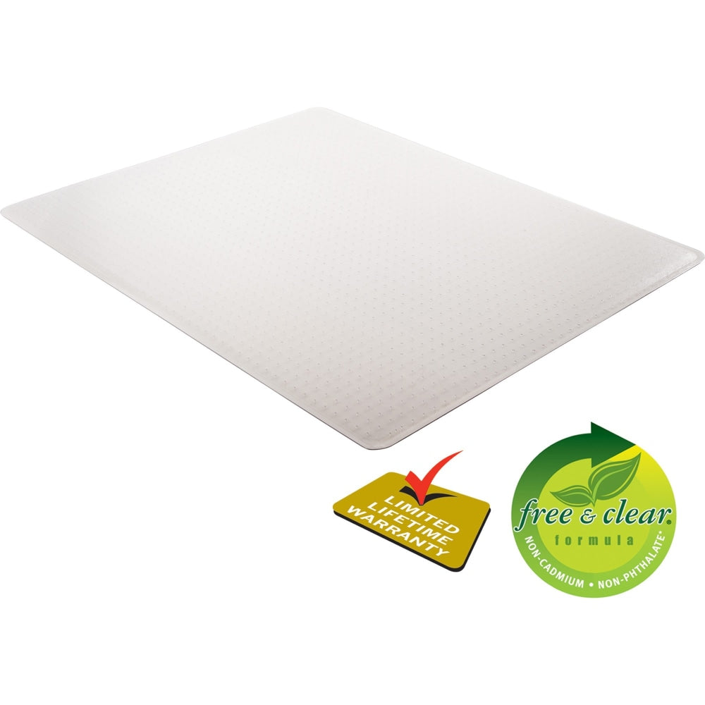 Deflecto Execumat Heavy-Duty Vinyl Chair Mat For High-Pile Carpets, 46in x 60in, Translucent