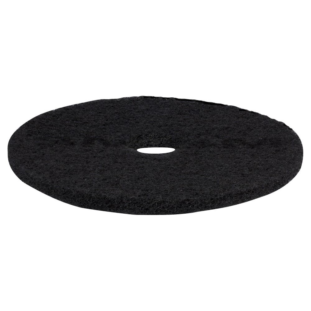 3M 7200 Stripping Floor Pads, 19in Diameter, Black, Case Of 5