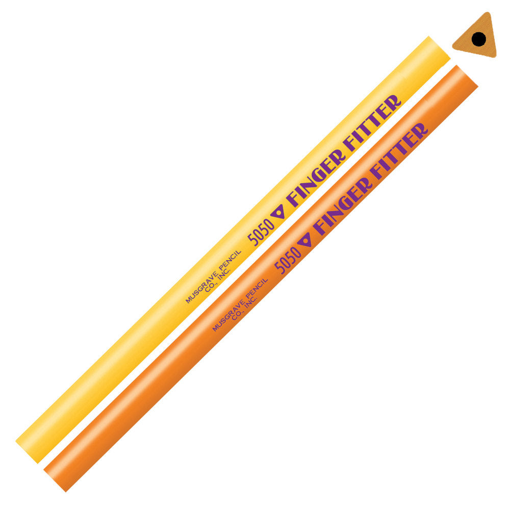 Musgrave Pencil Co. Inc. Finger Fitter Pencils, Medium Point, No. 2, Assorted Colors, 12 Pencils Per Pack, Set Of 3 Packs