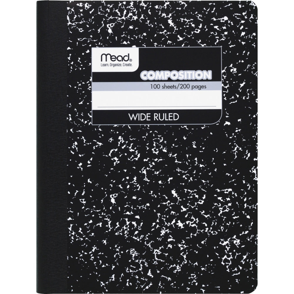 Composition Book, 7-1/2in x 9-3/4in, Wide-Rule, 100 Sheets