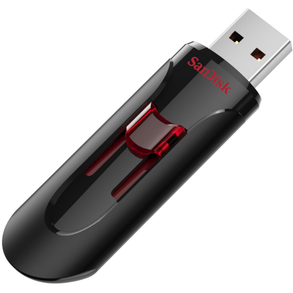 SanDisk Cruzer Glide USB 3.0 Flash Drive, 128GB, Black