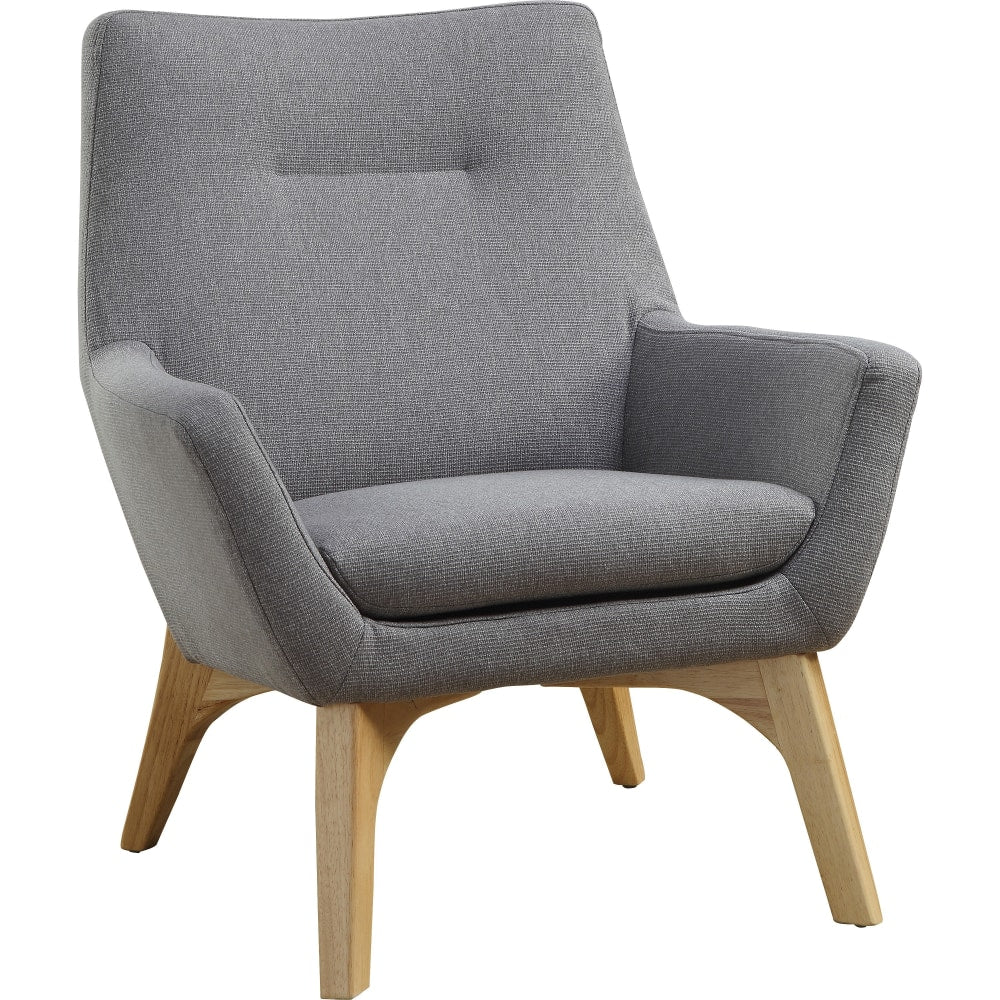 Lorell Quintessence Upholstered Side Chair With Lumbar Support, Gray/Natural