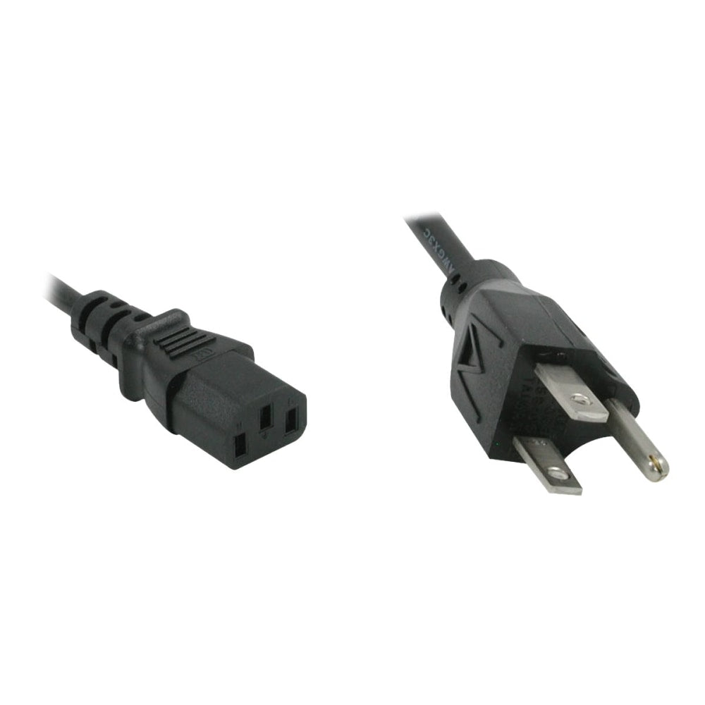 C2G 1ft Universal Power Cord - 18 AWG - NEMA 5-15P to IEC320C13 - Power cable - IEC 60320 C13 to NEMA 5-15 (M) - AC 110 V - 1 ft - molded - black