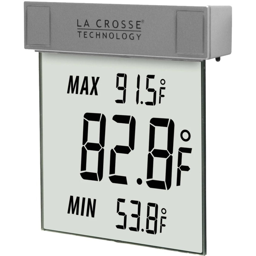 La Crosse Technology WS-1025U Outdoor Window Thermometer - 13 deg.F (-25 deg.C) to 158 deg.F (70 deg.C) - Easy to Read, Auto-reset, Weather Resistant - For Outdoor