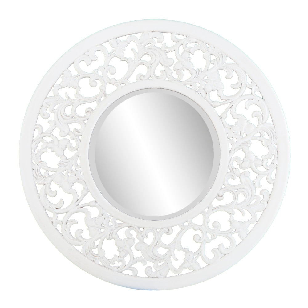 SEI Kinior Decorative Wall Mirror, 35in x 35in, White