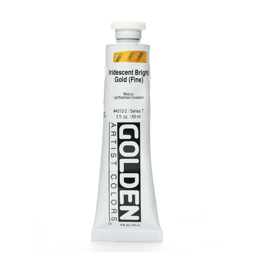 Golden Acrylic Paint, Fine, 2 Oz, Iridescent Bright Gold