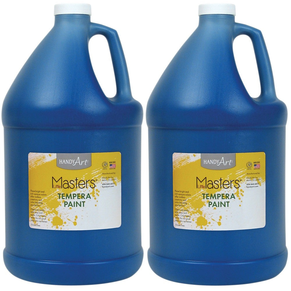 Little Masters Tempera Paint, 128 Oz, Blue, Pack Of 2