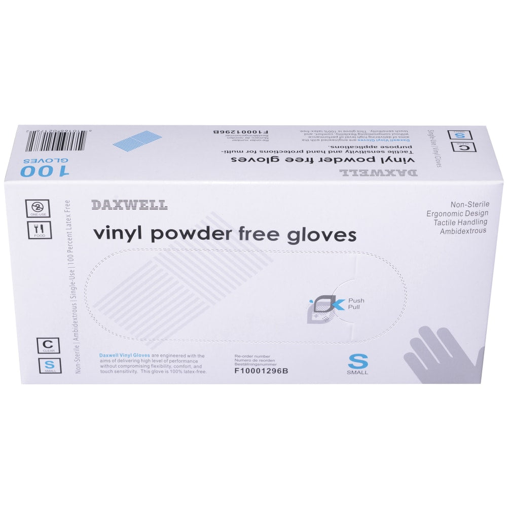 Powder-Free Vinyl Gloves, Small, Box Of 100