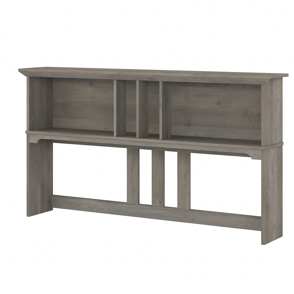 Bush Furniture Salinas 60inW Hutch For L-Shaped Desk, Driftwood Gray, Standard Delivery