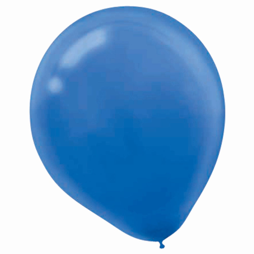 Amscan Latex Balloons, 12in, Bright Royal Blue, 15 Balloons Per Pack, Set Of 4 Packs