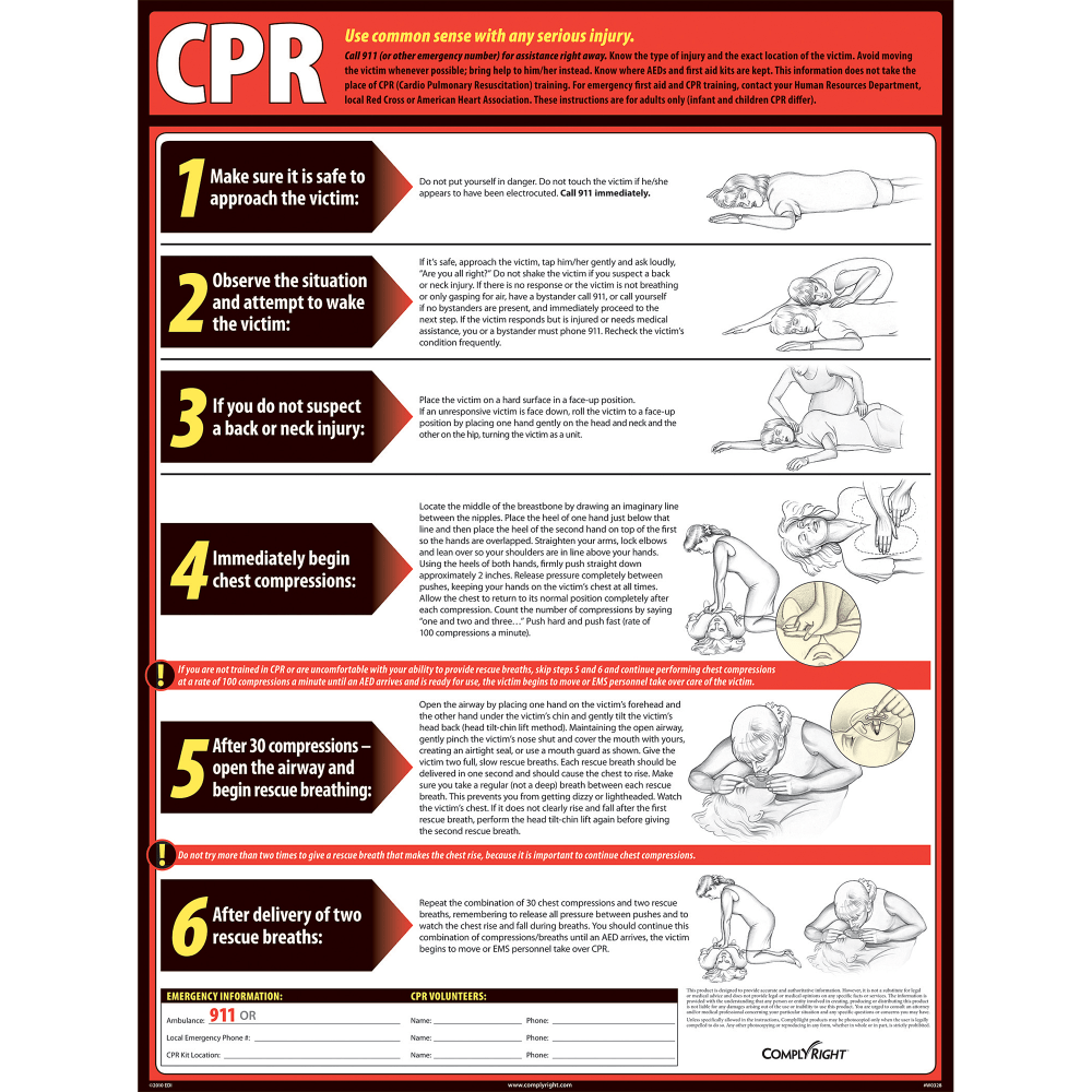 ComplyRight CPR Poster, 18in x 24in